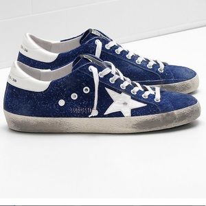 Golden Goose Superstar In Blueberry Suede 41